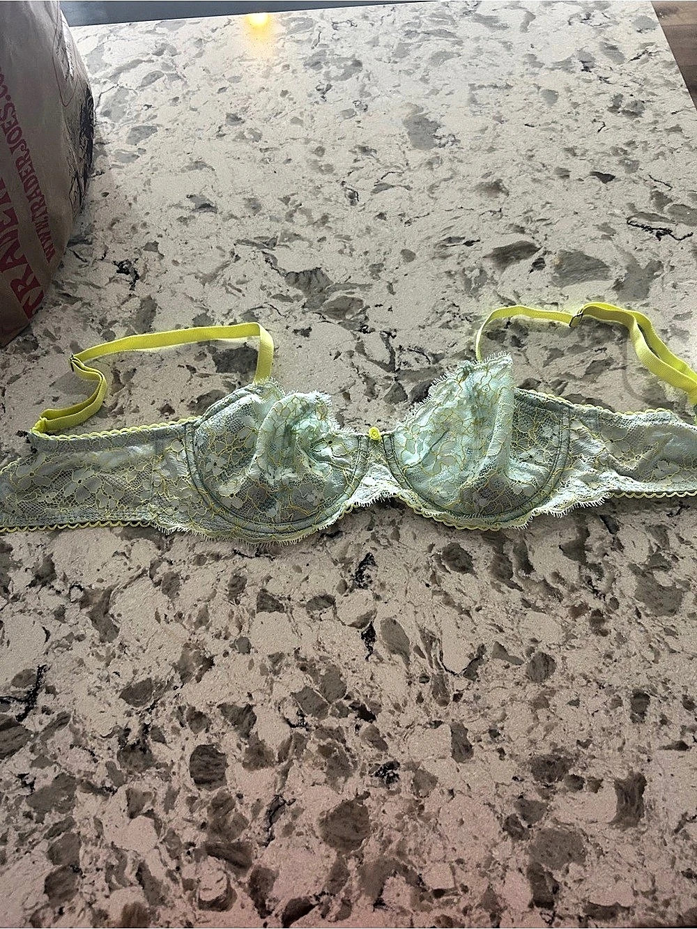 Victoria's Secret Lace Floral Bra in Green